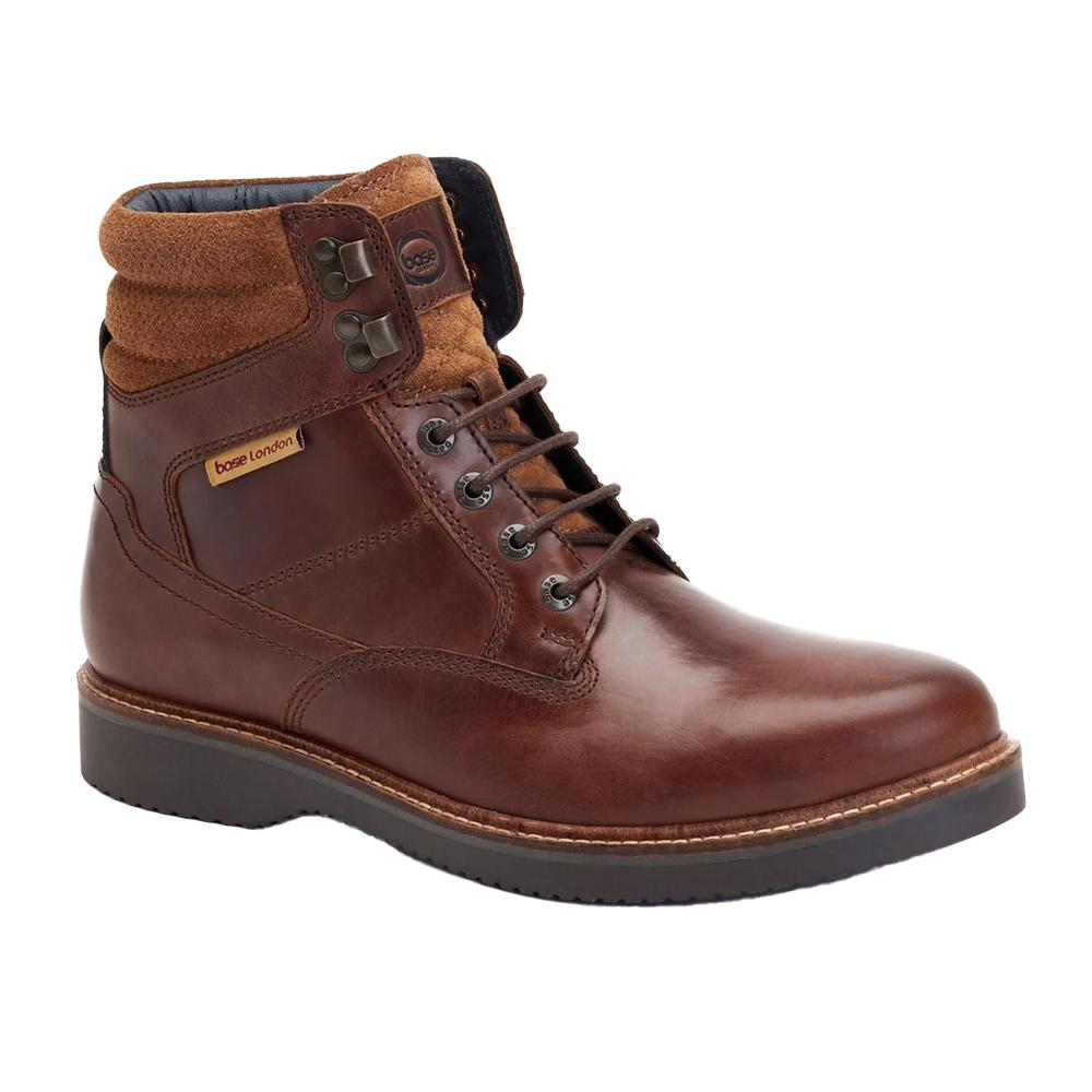 BASE LONDON Mens Bradley Leather Ankle Boots