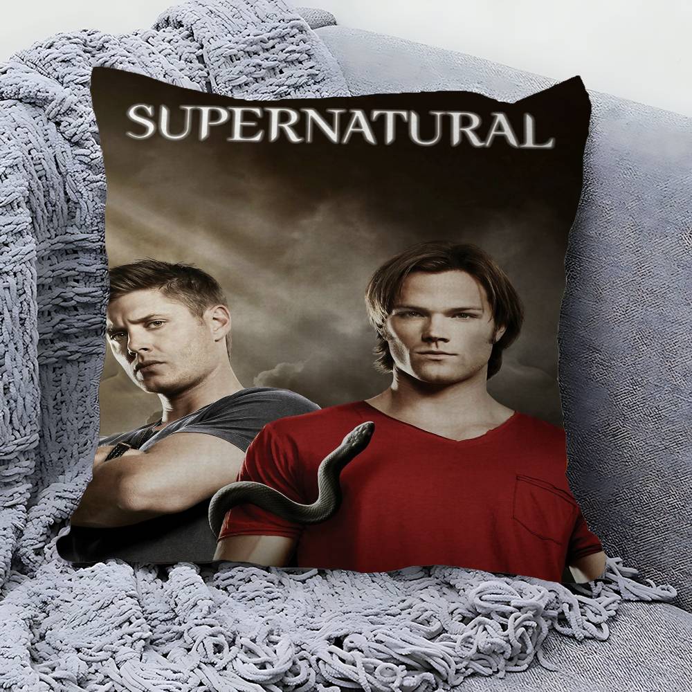 Tv Show Supernatural Office Cushion Pillowcase Car Cushion Cover45X45CM Lumbar Pillowcase Sofa Pillowcover