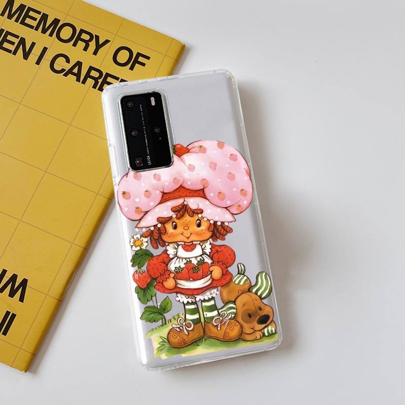 

Чехол для телефона с клубничным песочным печеньем для Samsung A51 A52 A71 A12 для Redmi 7 9 9A для Huawei Honor8X 10i прозрачный чехол Honor 20lite
