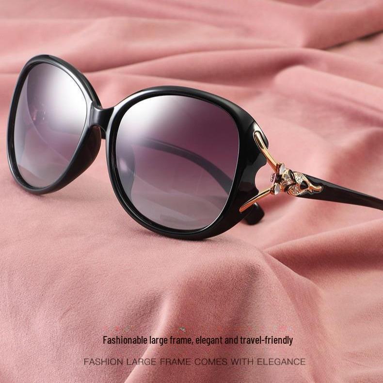 Women's Gradient Sunglasses: Fox Head Design, Large Slim Frame, Hollow Korean Style, Trendy for Outdoor Fashion