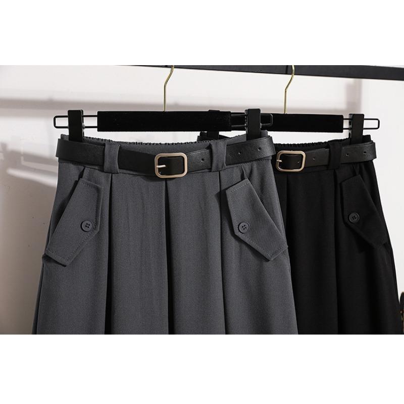 Dimanaf 2025 New Spring Summer Plus Size Women Long Skirts High Waist Vintage Elastic Elegant Pleated Skirts Loose