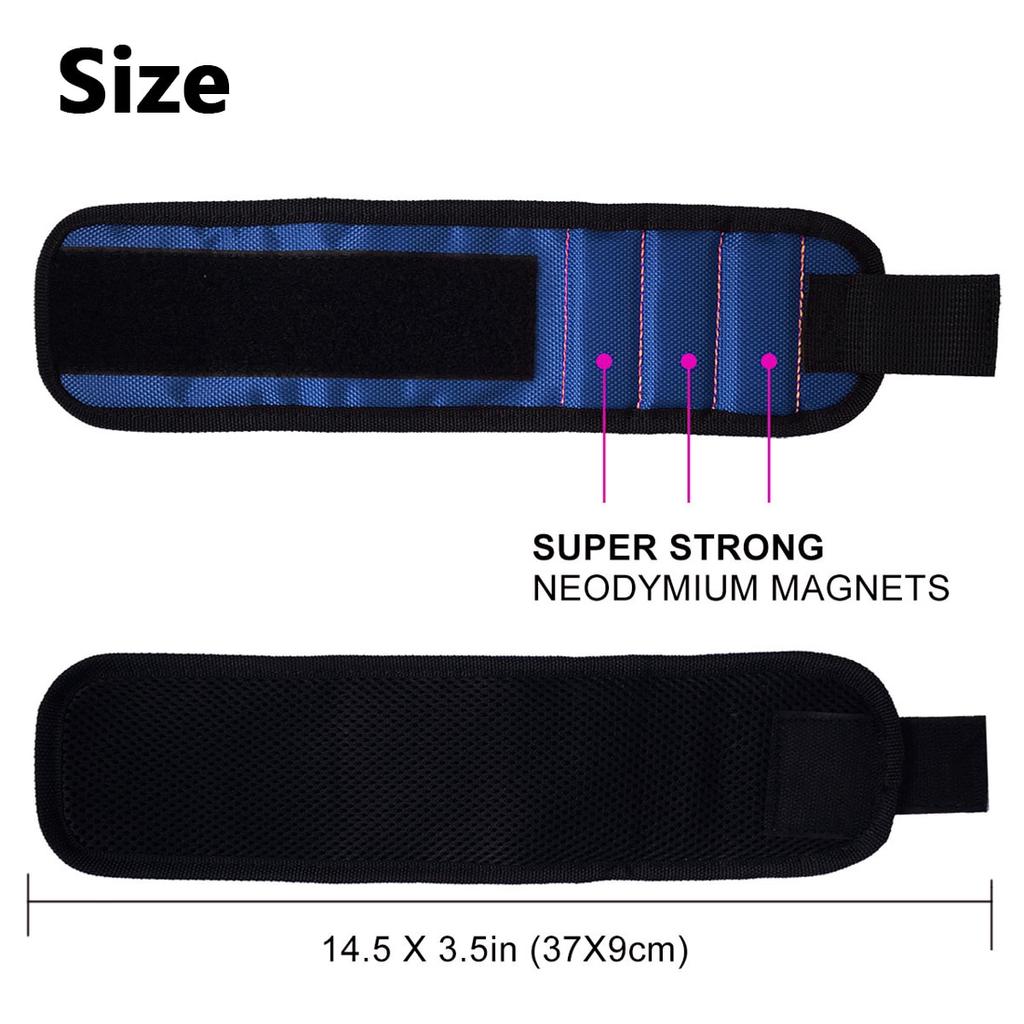 Magnetic Wrist Support Band with Strong Magnets for Holding Screws Nail Bracelet Belt Support Chuck
