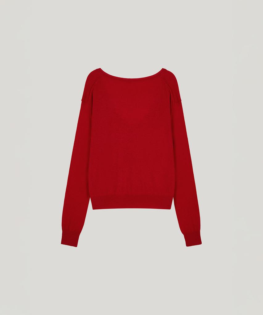 Poeteuseoul Deep V Knit_Red