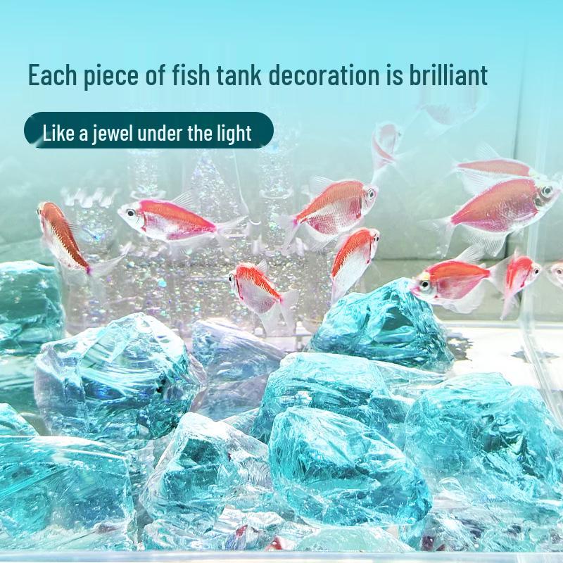 Eisblaue Kristallsteine Aquariumkies für Betta-Aquarien