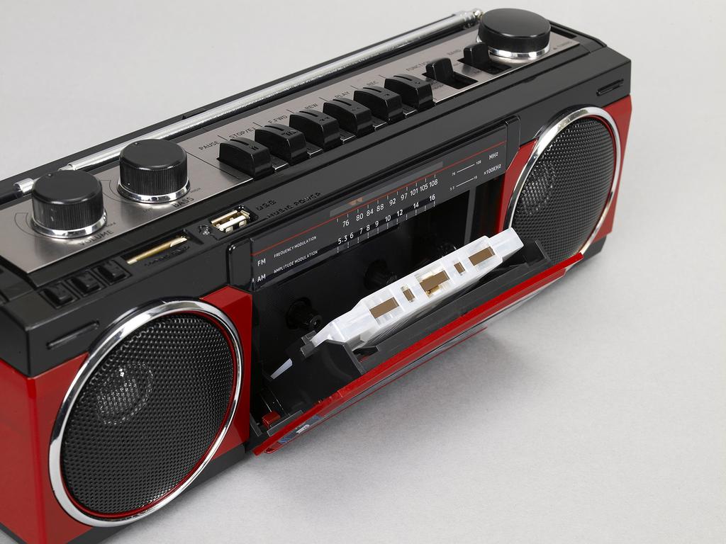 SANSUI Bluetooth Equipped Radio Cassette Player Card MP3 Playback [USB/SD Compatible] SCR-B2 [RD]