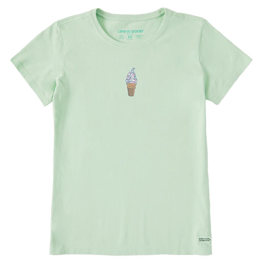 Life Is Good. Women's Summer Treat SS Crusher Tee, Sage Green