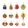 Ancient Gold Cloisonné Ethnic Charm Spacer Beads Pendant for DIY Bracelet Mala Accessories