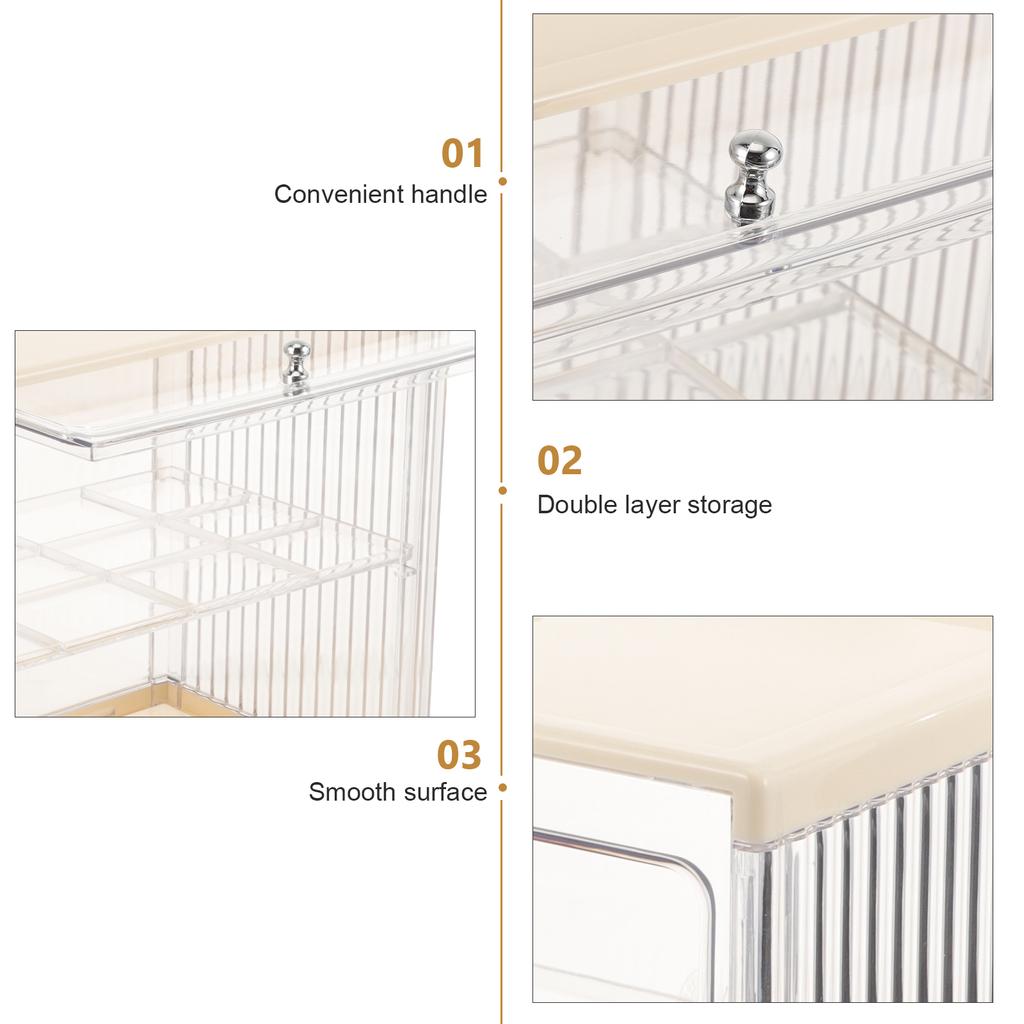 Pekařské krabice Bochník chleba Dvouvrstvý Domácí koš Úložný Pult Stolní Držák pro Obchod