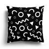 Nordic black and white simple geometric print pillow case home decoration bedroom room living room sofa cushion cover 45x45cm