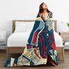 Gundam Flannel Blankets Winter Soft Durable Throw Blanket for Kids Adult Couch Chair Funny Bedspread Sofa Bed Cover