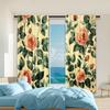 2 Pcs   Versatile Polyester Transparent Curtains for Home Decoration Flower 1 for Use In Bedrooms and Living Rooms