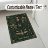 Native Art Theme Soft Crystal Velvet Rug Custom Name & Text Print Non Slip Floor Rug for Bedroom Living Room
