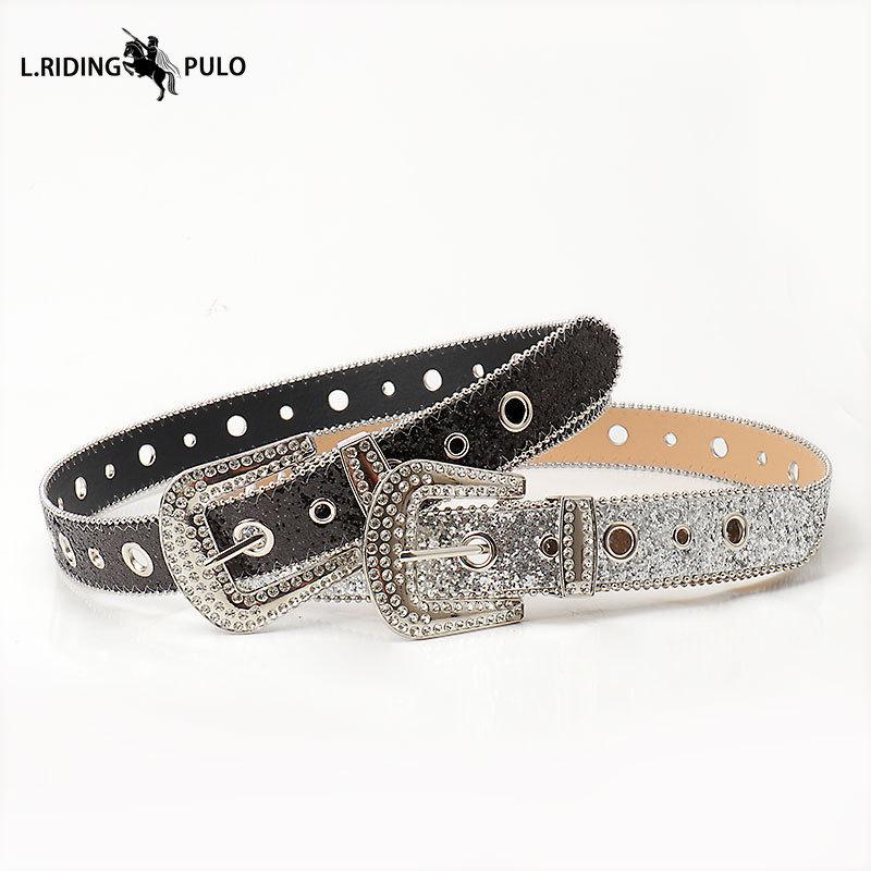 Sequin Belt Women's High-end Skirt Accessories Ladies Belt Fashionable Rhinestone Belt