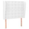 VidaXL Headboard with Ears White 83x23x118-128 Cm Faux Leather3118029