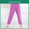 Waist Unisex Bloomers Midrise Elastic Casual Loose Leg Pants Solid Color Sporty