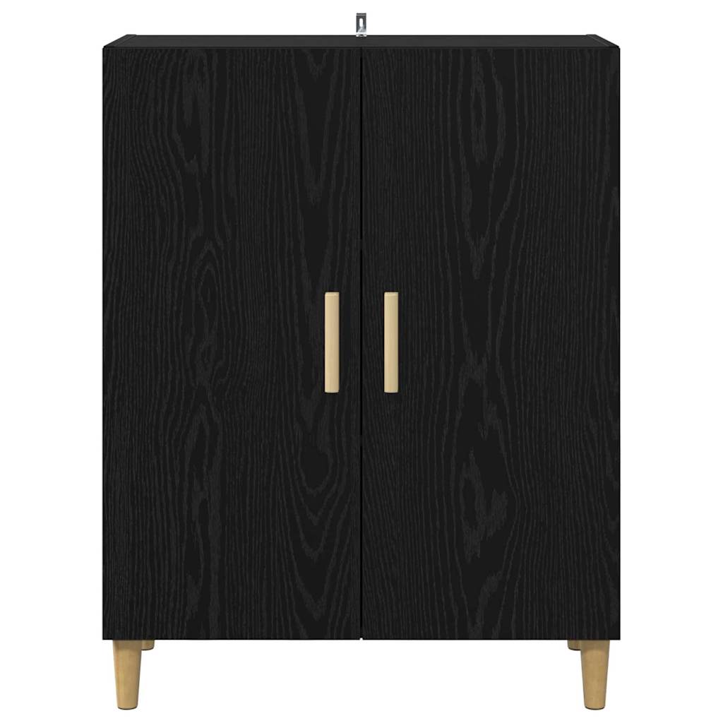 Sideboard in Black Oak Look 70 x 34 x 90 cm Engineered Wood
