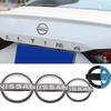 Car Front Hood Emblem Rear Trunk Badge Sticker For Nissan Qashagai Sylphy X-trail Note Elgrand Leaf Juke Exterior Accessories