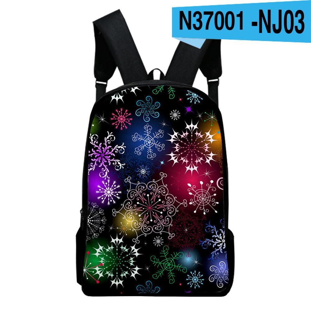 Classic Popular Merry Christmas Notebook Backpacks Pupil School Bags 3D Print Oxford Waterproof Boys/Girls Laptop Backpacks