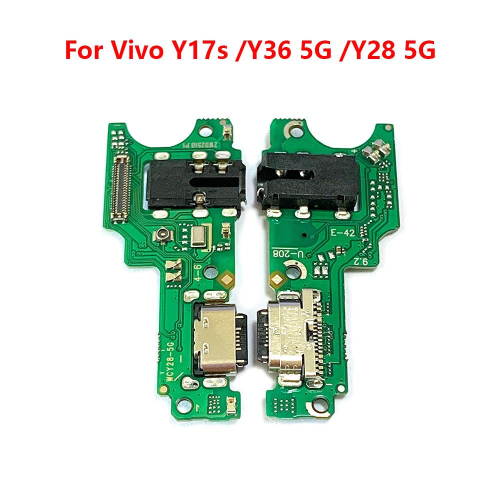 For Vivo Y17s Y36 Y28 5G USB Charging Board Dock Port Microphone Module Flex Cable