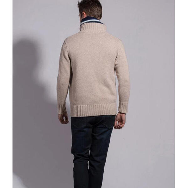 MAITA Men's Wool Cardigan Sweaters Stand Collar Sweaters