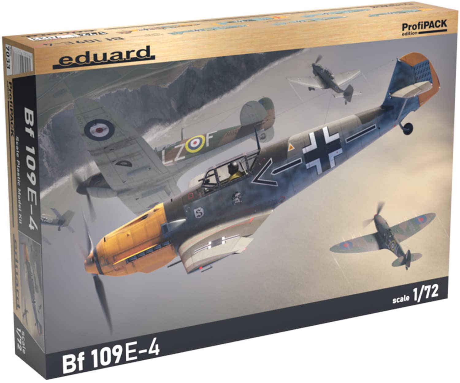 

Eduard 1/72 Profipack German Air Force Bf109E-4 Plastic Model EDU7033