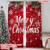 2pcs 2D Flat Printing Merry Christmas Popular Drapes Holiday Christmas Fabric Without Electricity Birthday Party Perfect for
