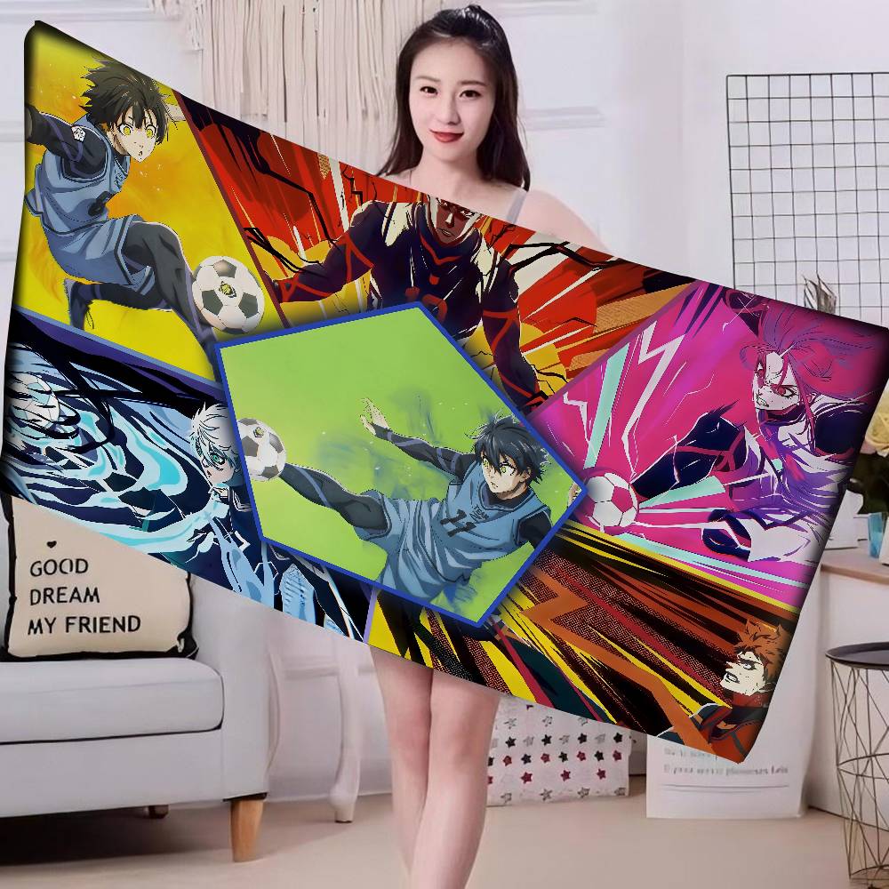 Hot Anime B-BLue L-Lock Microfiber Printed Beach Towel Mountain Climbing Yoga Beach Swimming Running Absorbent Soft Towel