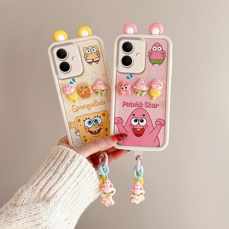KEYSION Cute Ear 3D Cartoon Case for TECNO Spark Go 2 with Bracelet Soft Silicone Shockproof Phone Cover for Tecno Pop 10