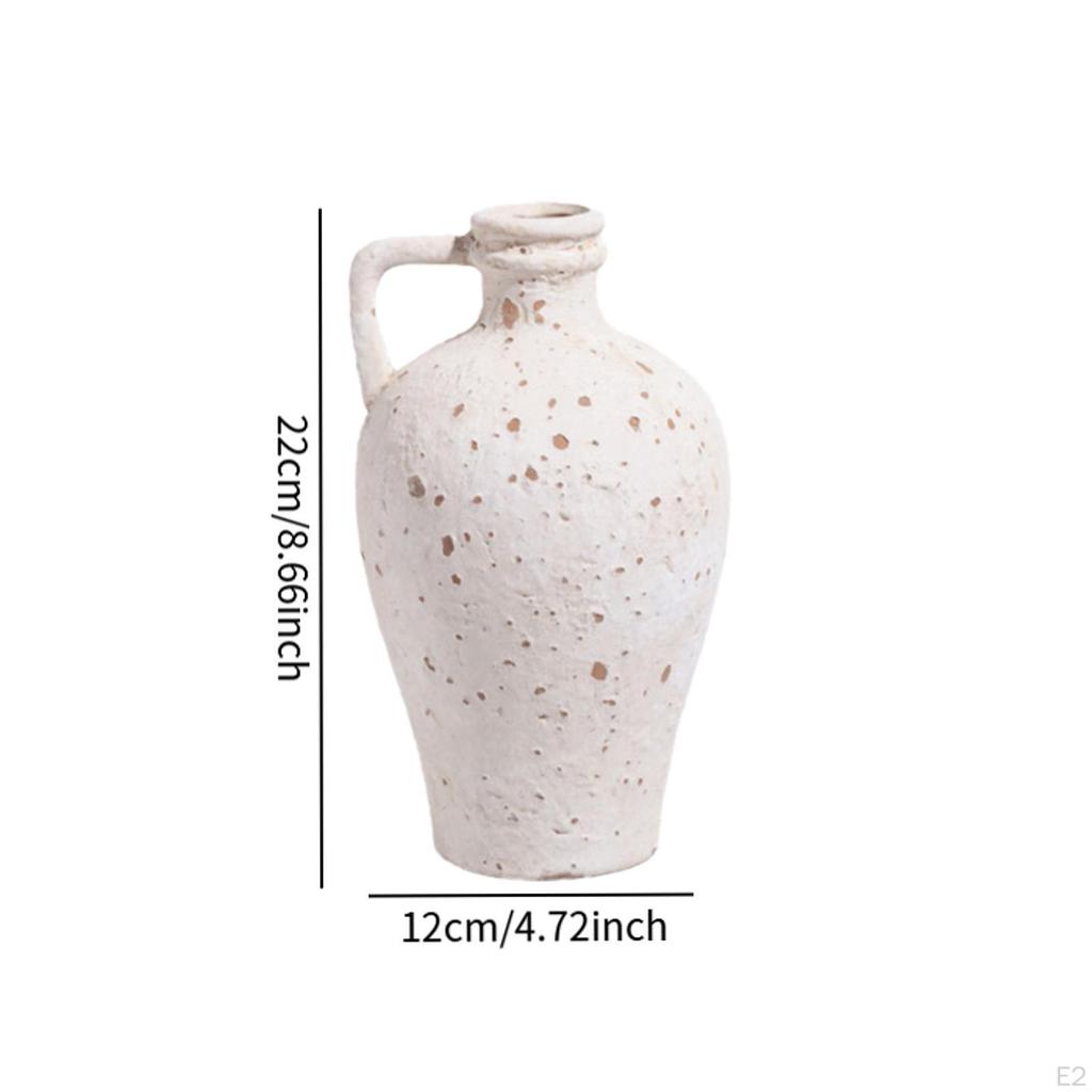 Ceramic Farmhouse Vase, Kettle Flower Pot Holder, Pottery Pitcher for Display