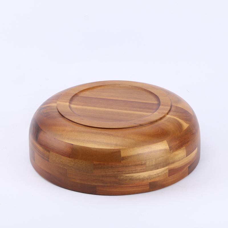 BSCI Eco-Friendly Personalized Design Modern Style Custom Logo Kitchen Accessories Bamboo Salad Fruit Bowl