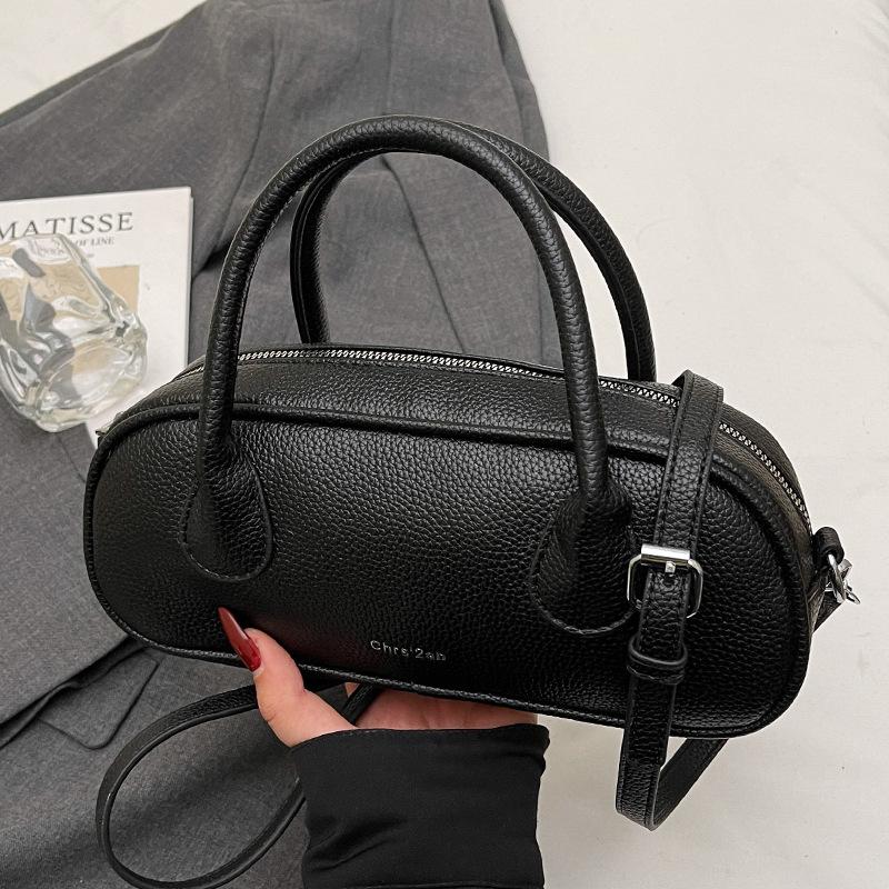 Popular Fashion High-quality Lychee Pattern Portable Baguette Bag Women's Versatile Commuting Temperament Niche Casual Messenger Bag