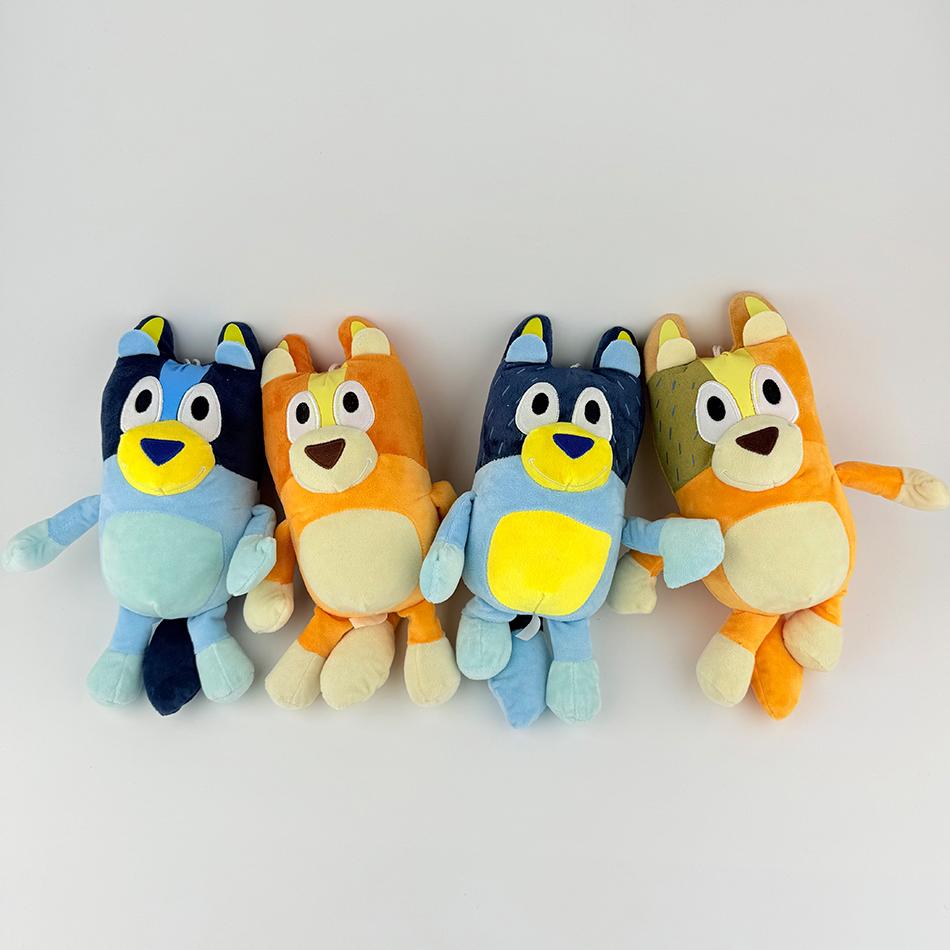 Hot 17-28Cm Bluey Dog Bingo Family Plush Toy Cartoon Dog Soft Stuffed Animals Keychain Dolls Birthday Gifts Family Blue-Y Bingo