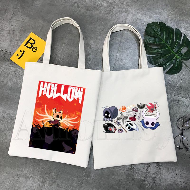 

Сумка для покупок Hollow Knight, покупательница для продуктов, джутовая сумка, большая сумка для покупок, многоразовая сумка для покупок Bolsa Compra Sacolas