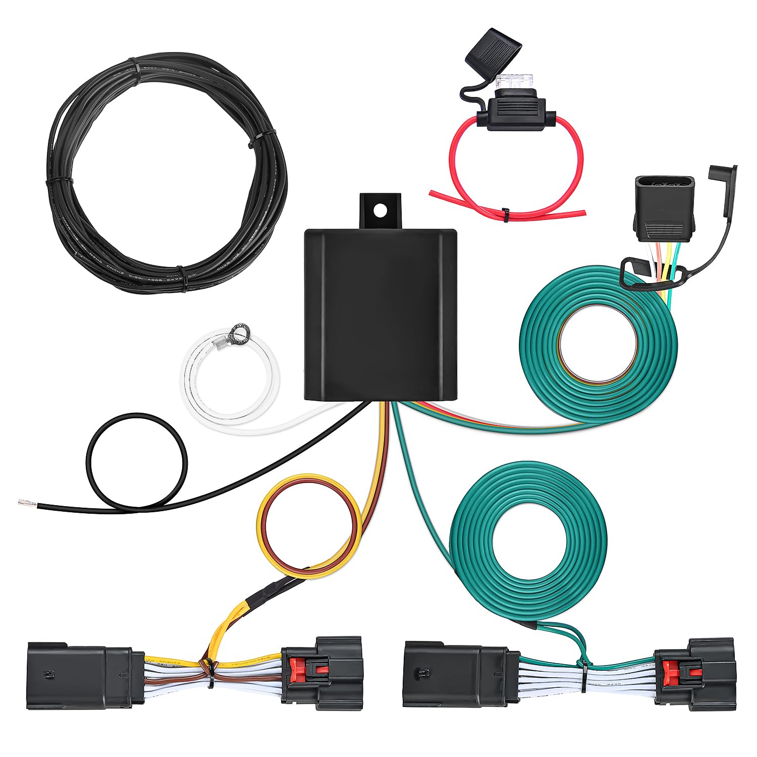 

Nilight 56407 Комплект 4-контактной проводки прицепа для стороны автомобиля Custom JL Буксировка прицепа trailer