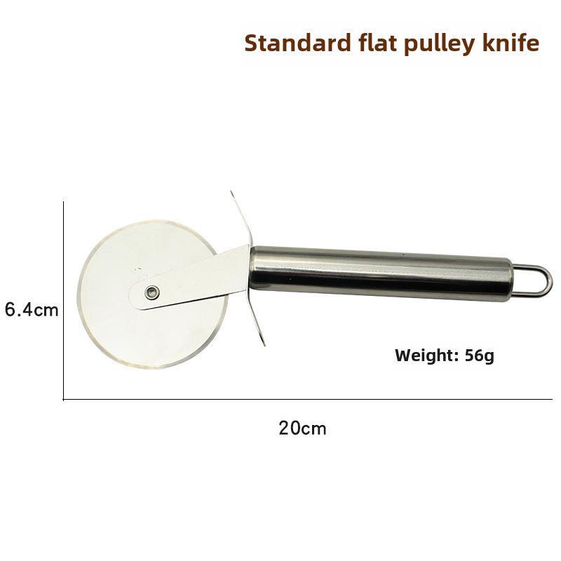 

Двойной нож для пиццы из нержавеющей стали и гаджет для выпечки сыра Single-sided wheel cutter