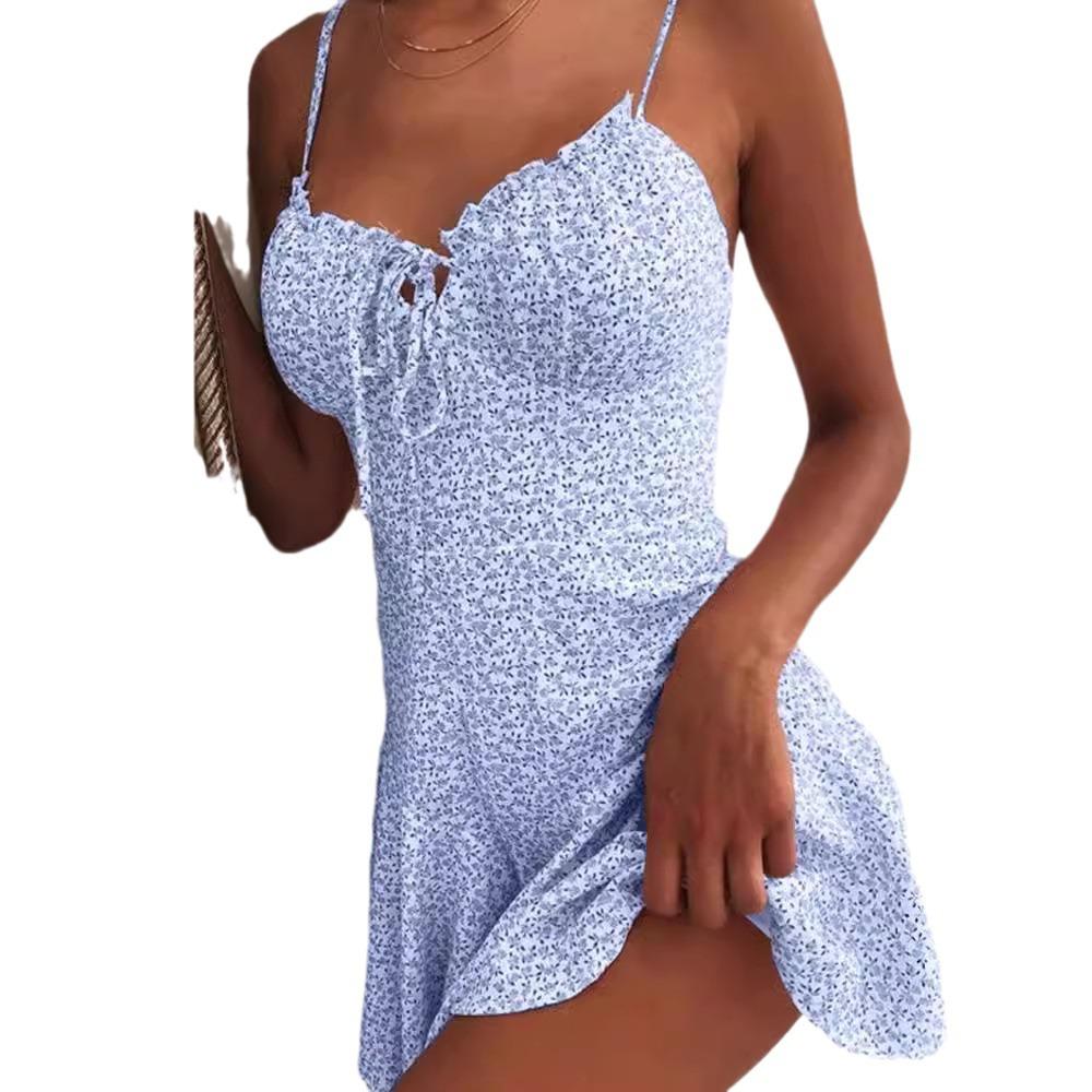2026 Summer Sexy Floral Print Spaghetti Strap Dress