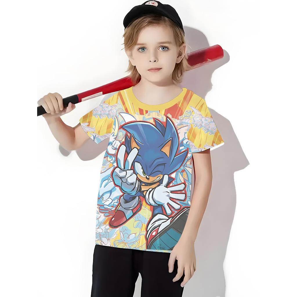 3D Print Cute Cartoon Baby Clothing 5 To 14 Years Male Outdoor Clothes for-S-sonics-Children Boy Girl Child T-Shirt Top Shirts
