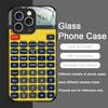 Funny Digital Calculator Pattern Tempered Glass Phone Case for IPhone 17 16 Pro Max 15 14 13 12 Mini 11 X XS MAX 7 8 Plus Cover