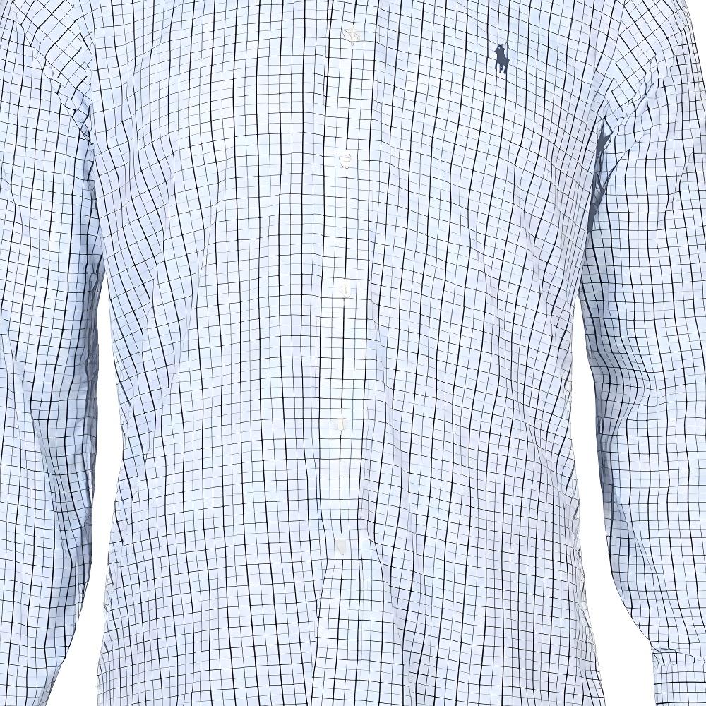 Polo Ralph Lauren Plaid Print Button-Down Long Sleeve Shirt Men Shirts Light-Blue 710900549-001