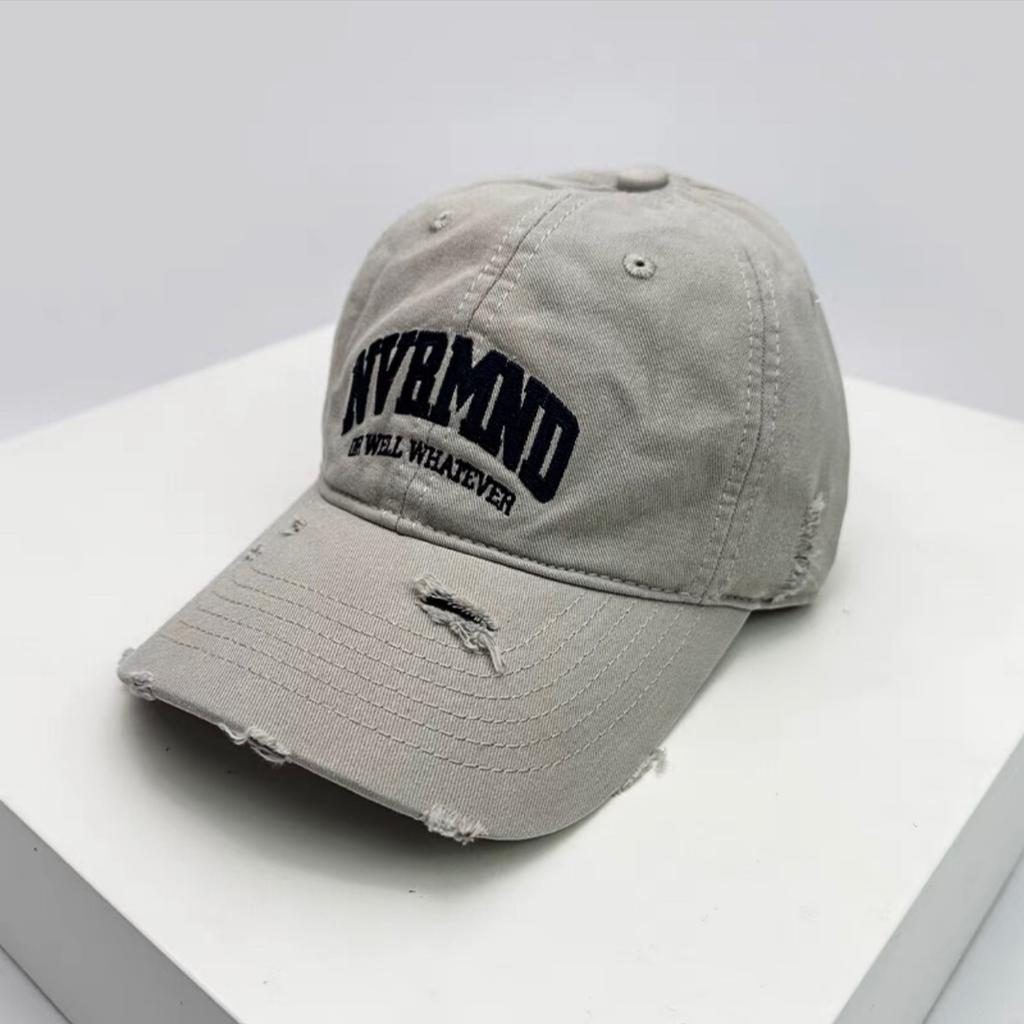 Spring and Summer Style Old Ripped Soft Top Baseball Hat for Women Korean Style Little Casual and Versatile Couple Baseball Cap