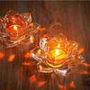 Glass Candle Holder Lotus Candle Holder Easy Maintenance