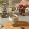 CaROTE Glass Spice Jar with Integrated Spoon Lid