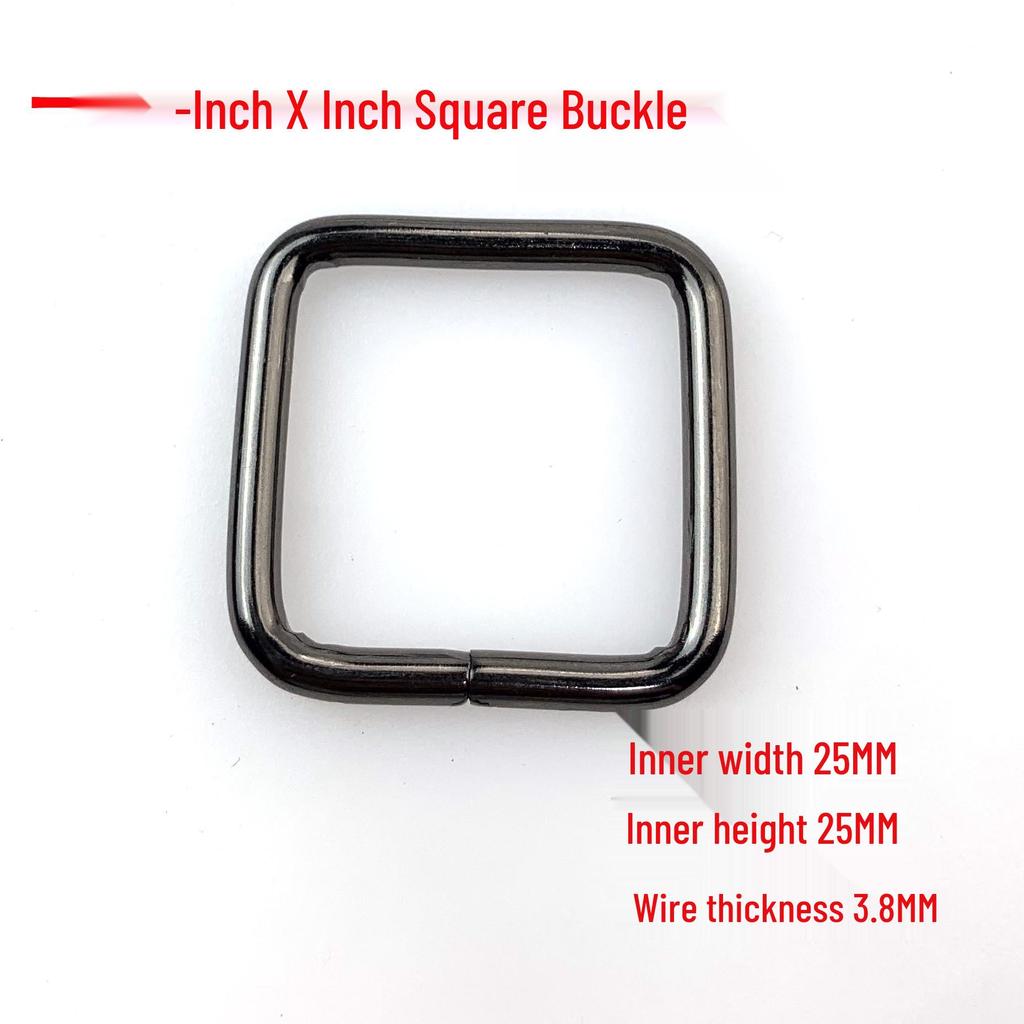 3.8MM Thick Iron Square Ring Buckle for Luggage and Webbing Adjustment