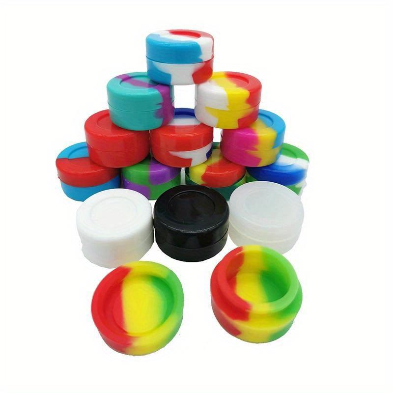 5/10Pcs 5ML Nonstick Silicone Container Non-stick Oil Wax Storage Box Silicone Jar Travel Face Cream Liquid Ointment Container