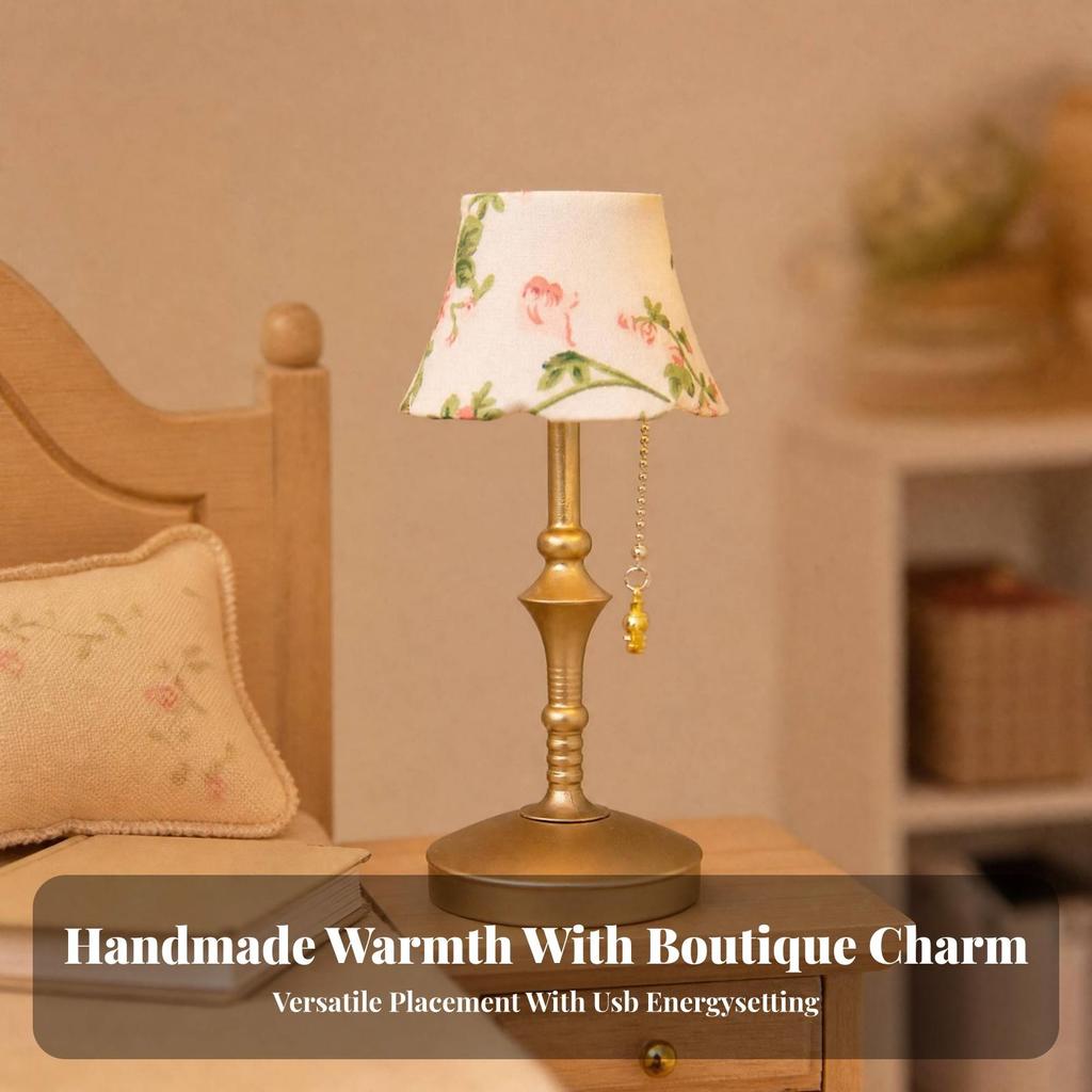 Metal Miniature Table Lamp Freestanding Classic Sturdy