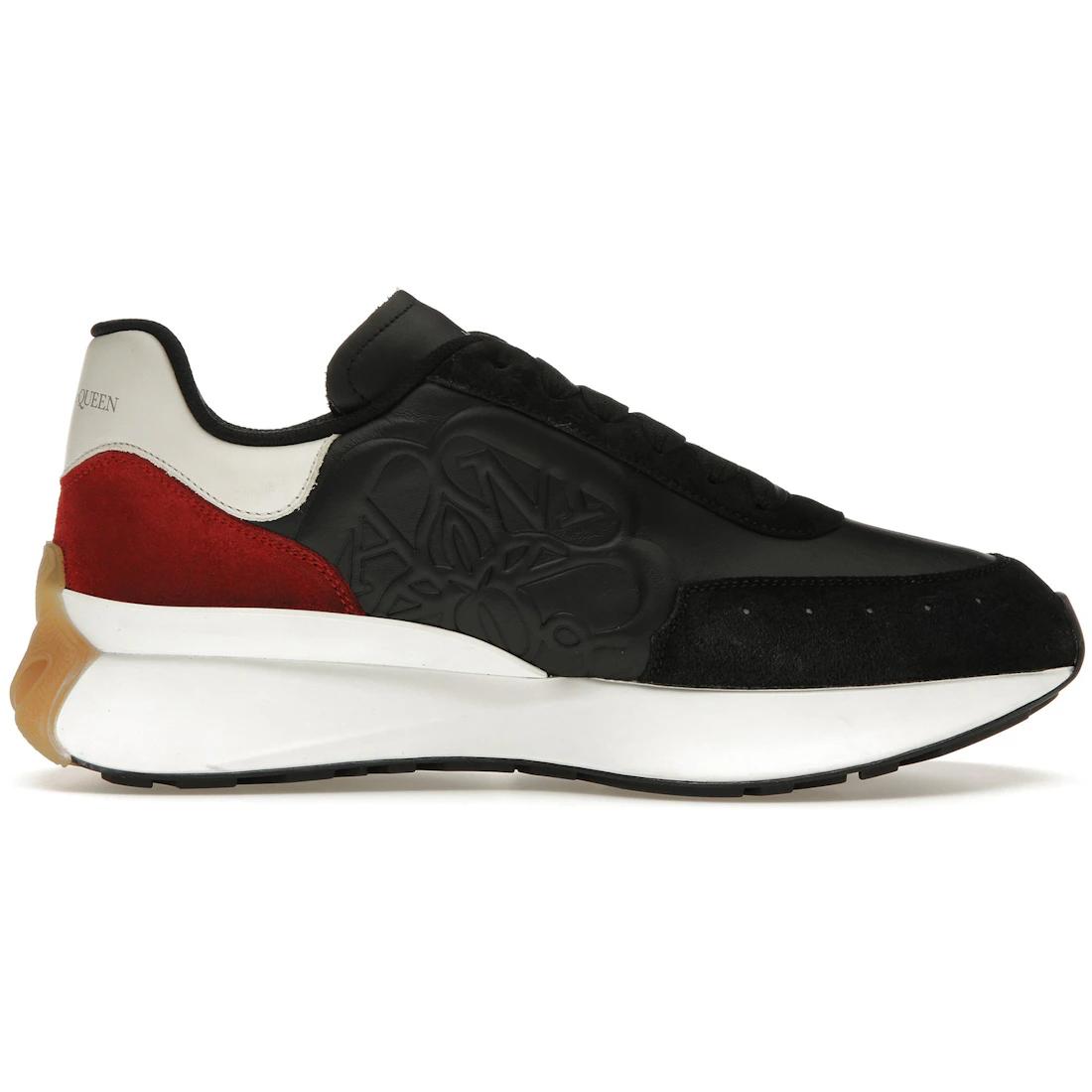 

Кроссовки Alexander McQueen Sprint Runner Черные Белые Красные(688548WIDN41697) 41