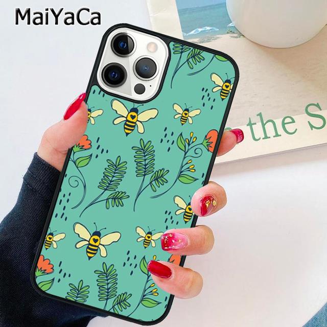 Bees Phone Case Cover For iPhone 17 Air 13 14 16 16e 15 pro max plus 11 12 shell  coque