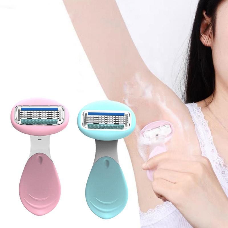 

Портативная плавающая женская бритва для удаления волос на теле с 4 лезвиями, ручная женская бритва для конфиденциальности, дорожный женский депилятор, инструмент для удаления волос зелёный