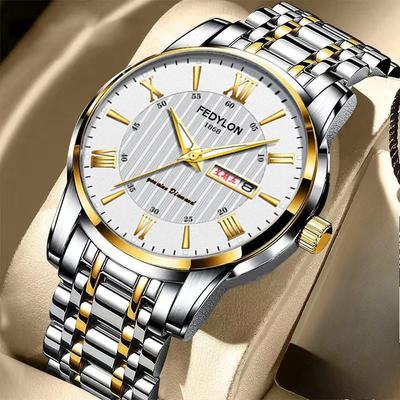 Nieuw Volautomatisch Niet-mechanisch Herenhorloge Heren Zakelijk Veelzijdig Waterdicht Stalen Quartz Horloge