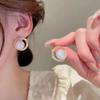 Pinkdudu Korean Circle Stud Earrings Gold Plated Minimalist Zinc Alloy Earrings Gift for Women PD2212